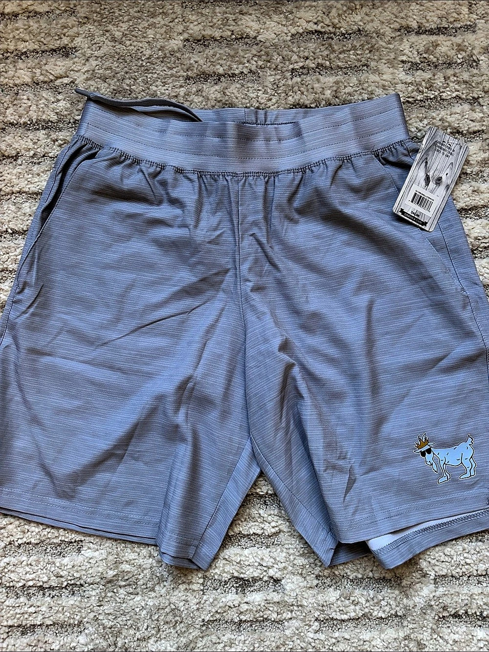 GOAT USA Outline Relaxed Shorts Men's Blue Athletic Shorts